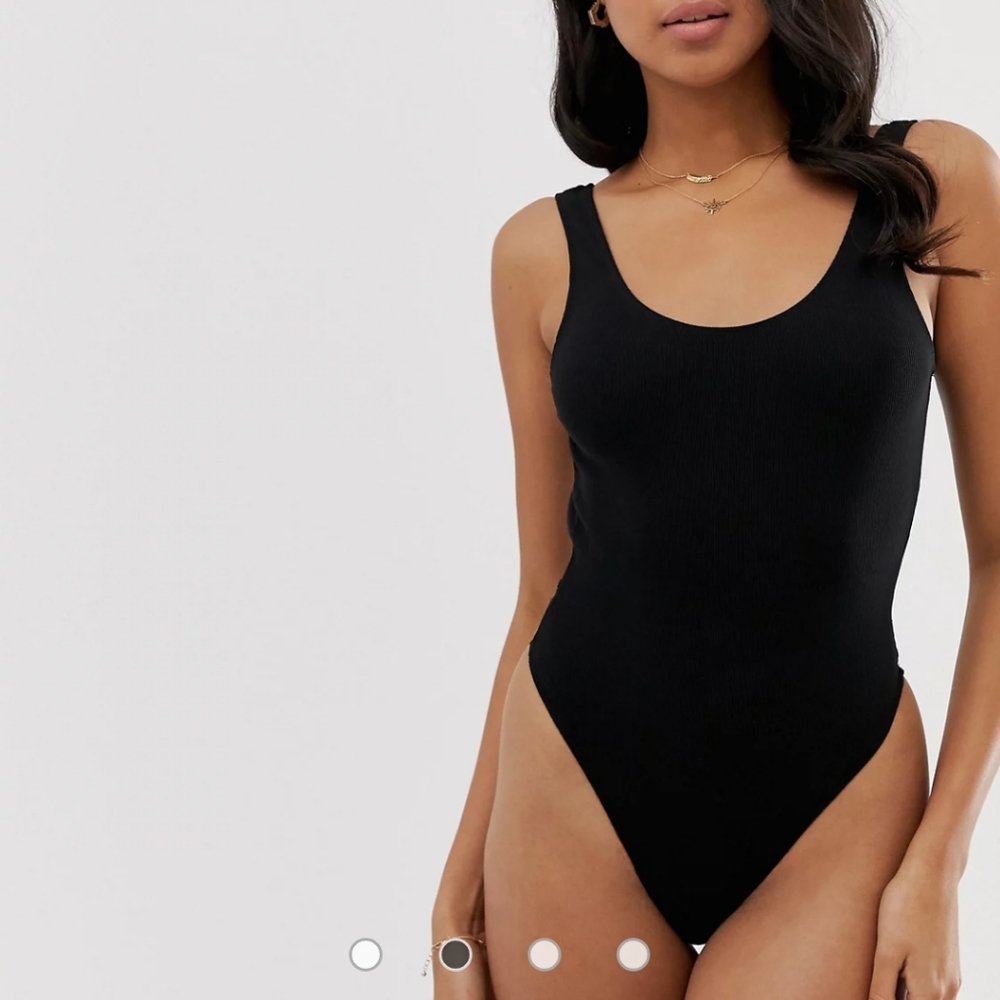 FREE IN BUNDLE Black Tank Thong Bodysuit
